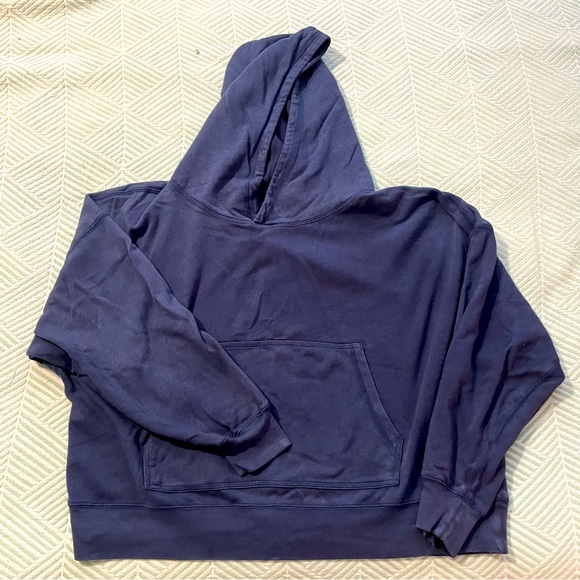 J. CREW Cropped Oversized Terry Sweatshirt, EUC - Picture 1 of 2
